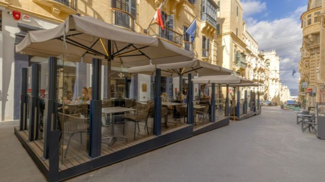Grain Street restaurant terrace in Valletta