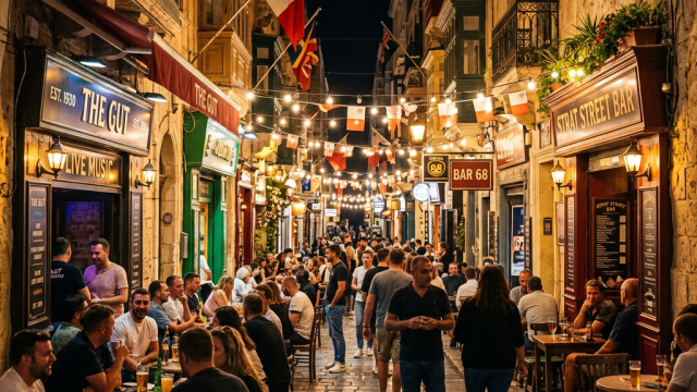 Strait Street - Historic entertainment hub in Valletta