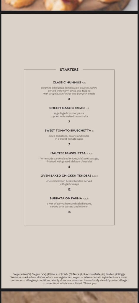 1522 A Food Story Menu - Desserts